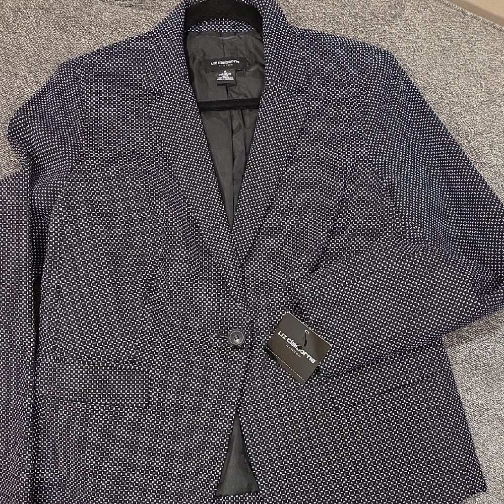 Liz Claiborne Black and White Blazer